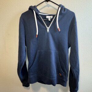 Fundamental Coast Los Angeles Navy Half Zip Hoodie Sweatshirt XS